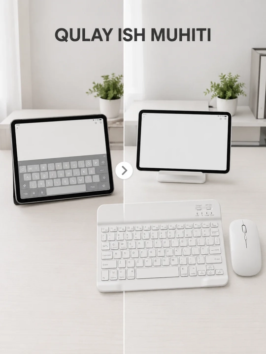 IOS va Android uchun Bluetooth klaviatura va sichqoncha to‘plami