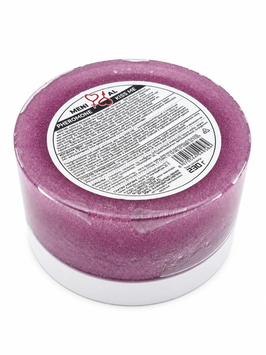 MENI AL Kiss Me Pheromone tana uchun parfyumlangan skrab-shimmer, 230 g