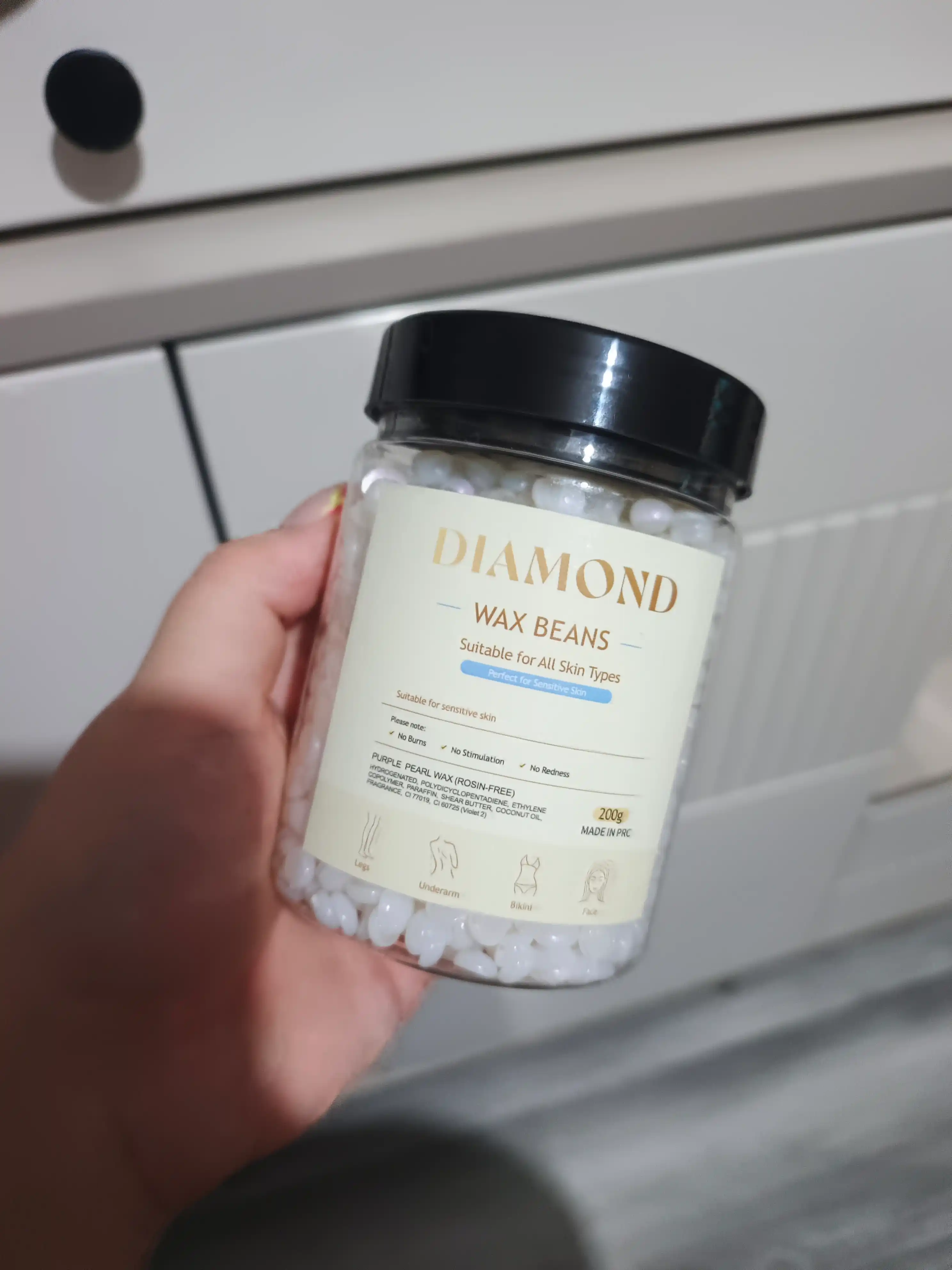 Эластичный воск для депиляции Diamond, 200 гр, мягкое удаление для чувствительных зон
