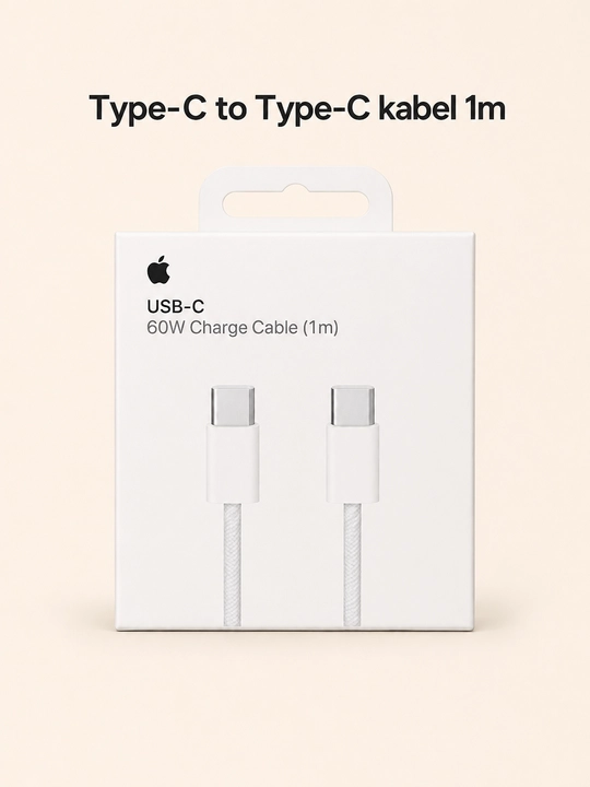 Type-C kabel 1 m, Lightning va Type-C variantlari, tez zaryadlash va data uzatish - 