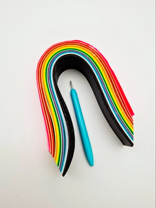 QUILLING PAPER Набор бумаги для квиллинга, 20 цветов, 200 шт, длиной 25 и 38,5 см, с инструментом