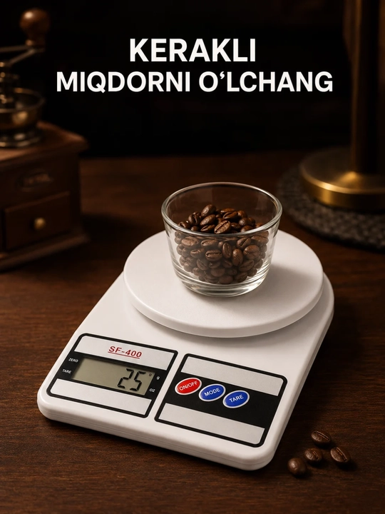 10 kg gacha bo‘lgan SF-400 elektron oshxona tarozisi