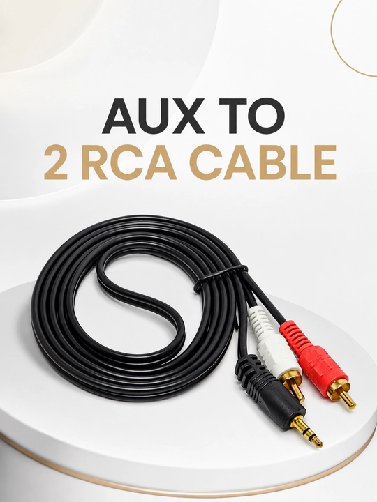 Аудио кабель AUX 1,5м, переходник на 2х RCA, стерео - 