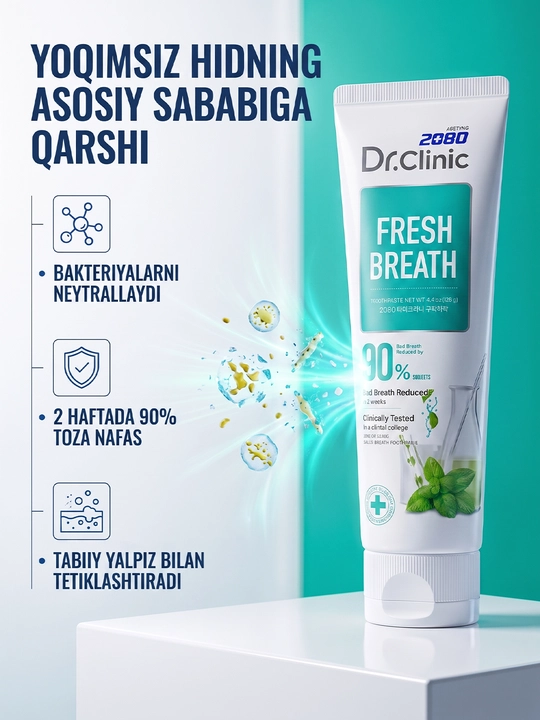 Tish pastasi, tishlarni va milklarni va oqartiruvchi, Dr.Clinic 2080, Koreya