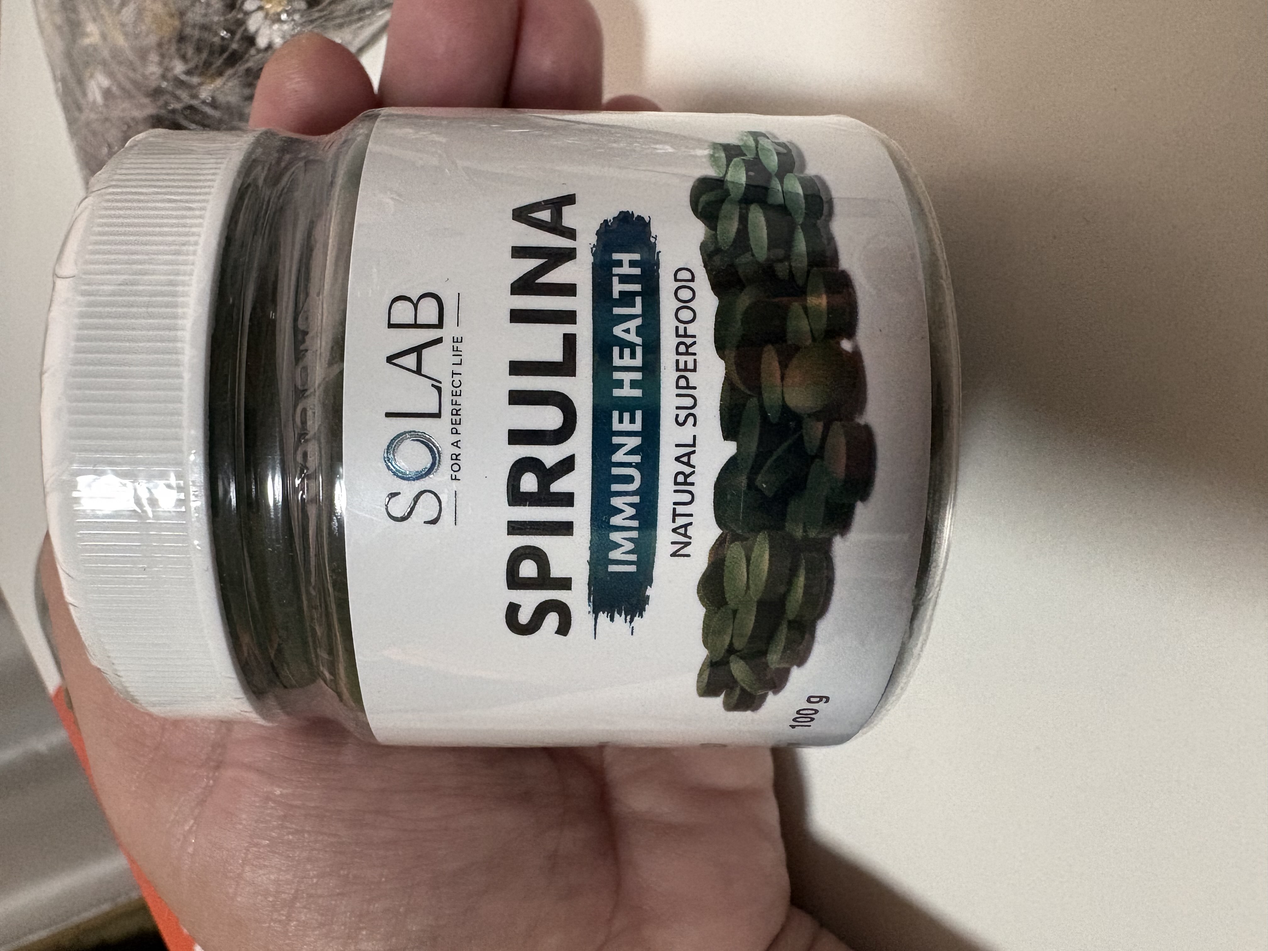 Spirulina tabletkalarda, SOLAB, 100 g, 200 dona