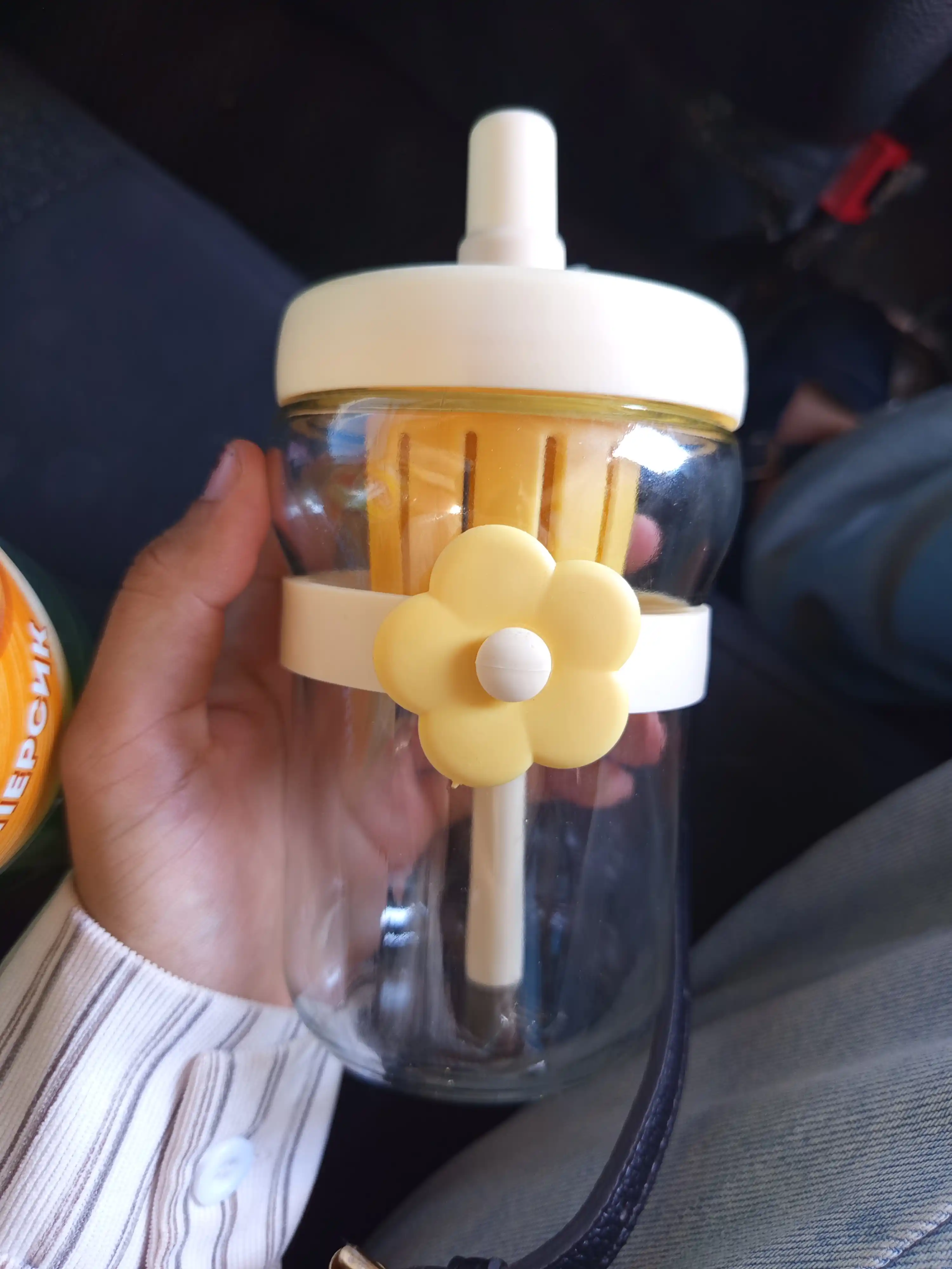 Shisha stakan qopqoq va trubochka bilan, qahva va choy uchun, 500 ml