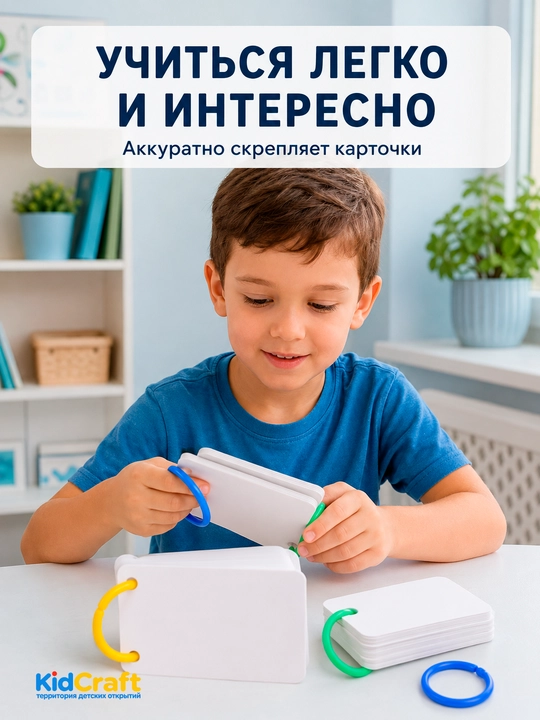 Набор для изготовления учебных пособий: липучки и цветные кольца, для сада и школы