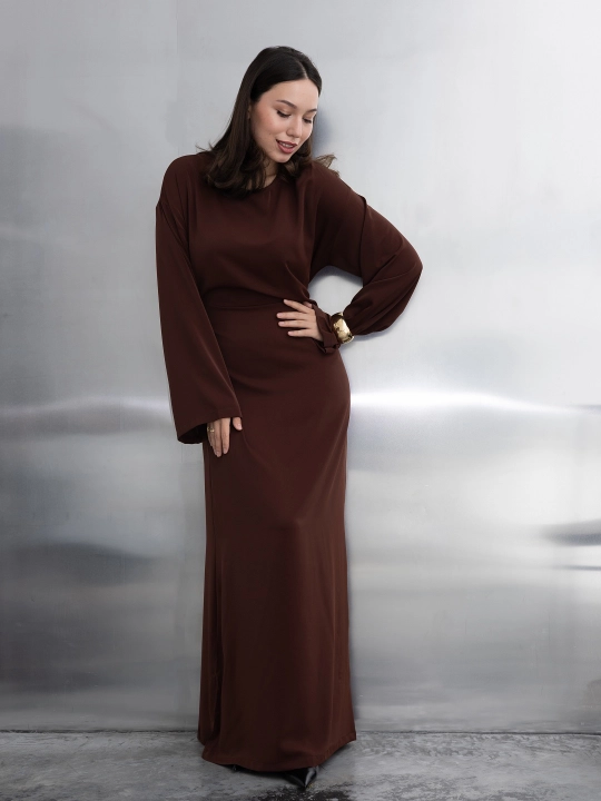 Женское платье макси в пол, свободный силуэт, завязка на спине, S M L XL