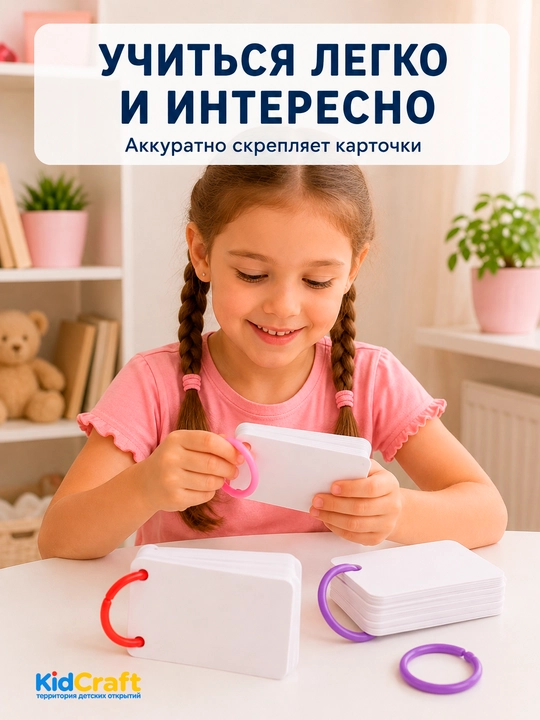 Набор для изготовления учебных пособий: липучки и цветные кольца, для сада и школы
