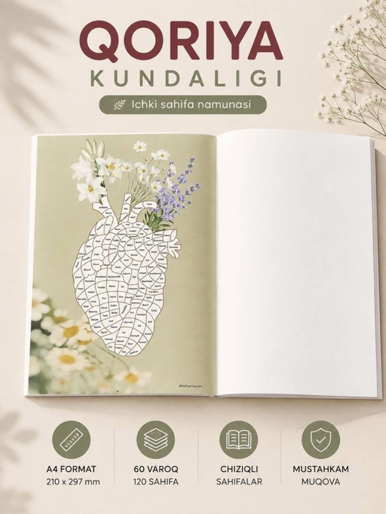 Daftar, qulay kundalik va lug‘at - rejalashtirish, ibodat va o‘rganish uchun