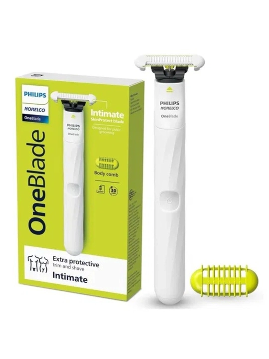 Philips OneBlade Intimate QP1924 intim sohalar va tana uchun trimmer, Wet & Dry