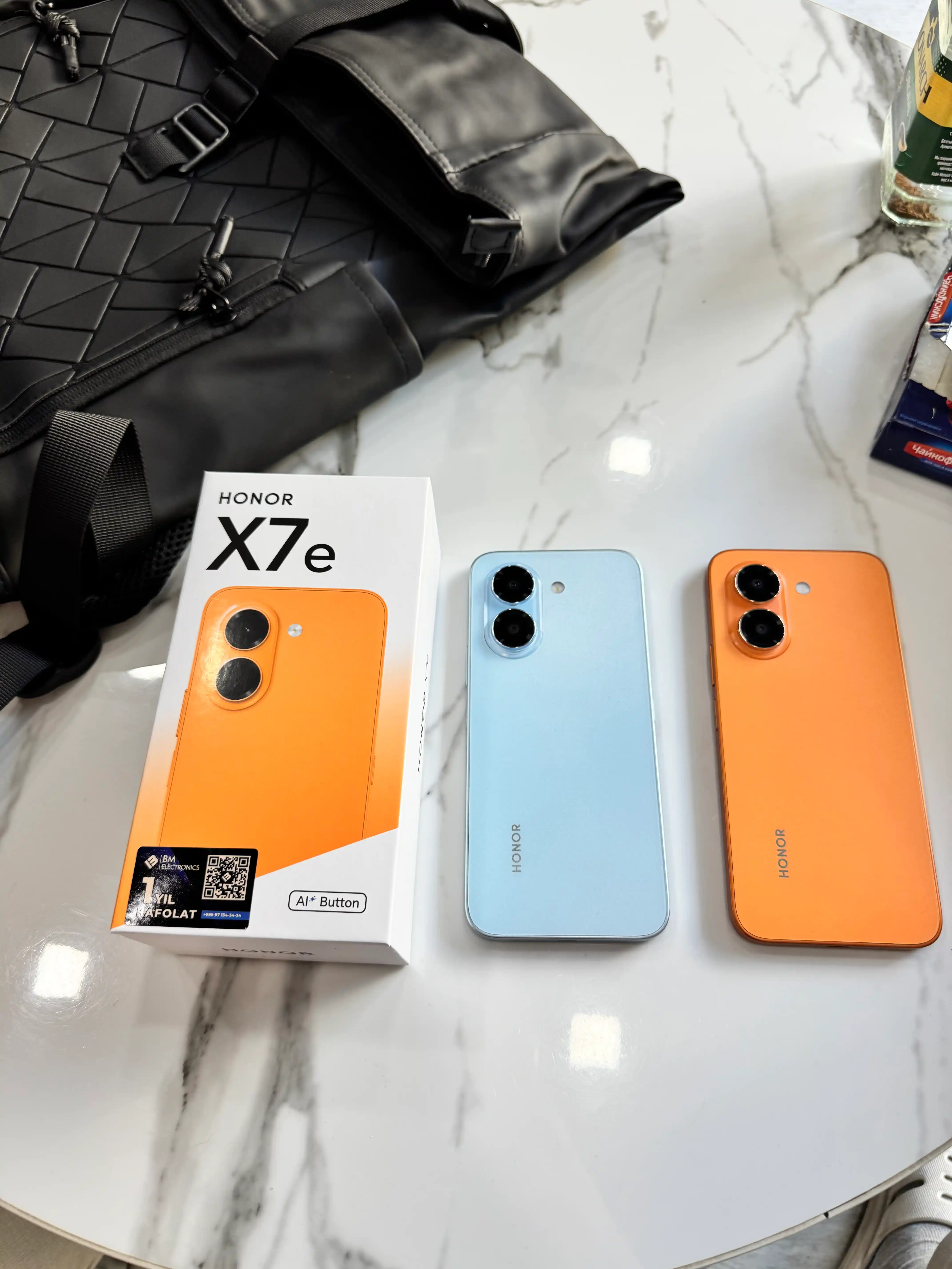 HONOR X7e smartfoni, 6 GB/256 GB, 7000 mA/soat, 45 Vt, 6,61′′ 120 Gs, 50 MP