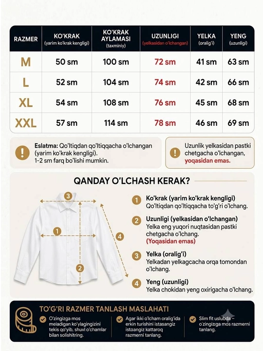 Erkaklar ko‘ylagi, klassik, keng turadigan, yo‘l-yo‘l, bir xil rangli Regular Fit