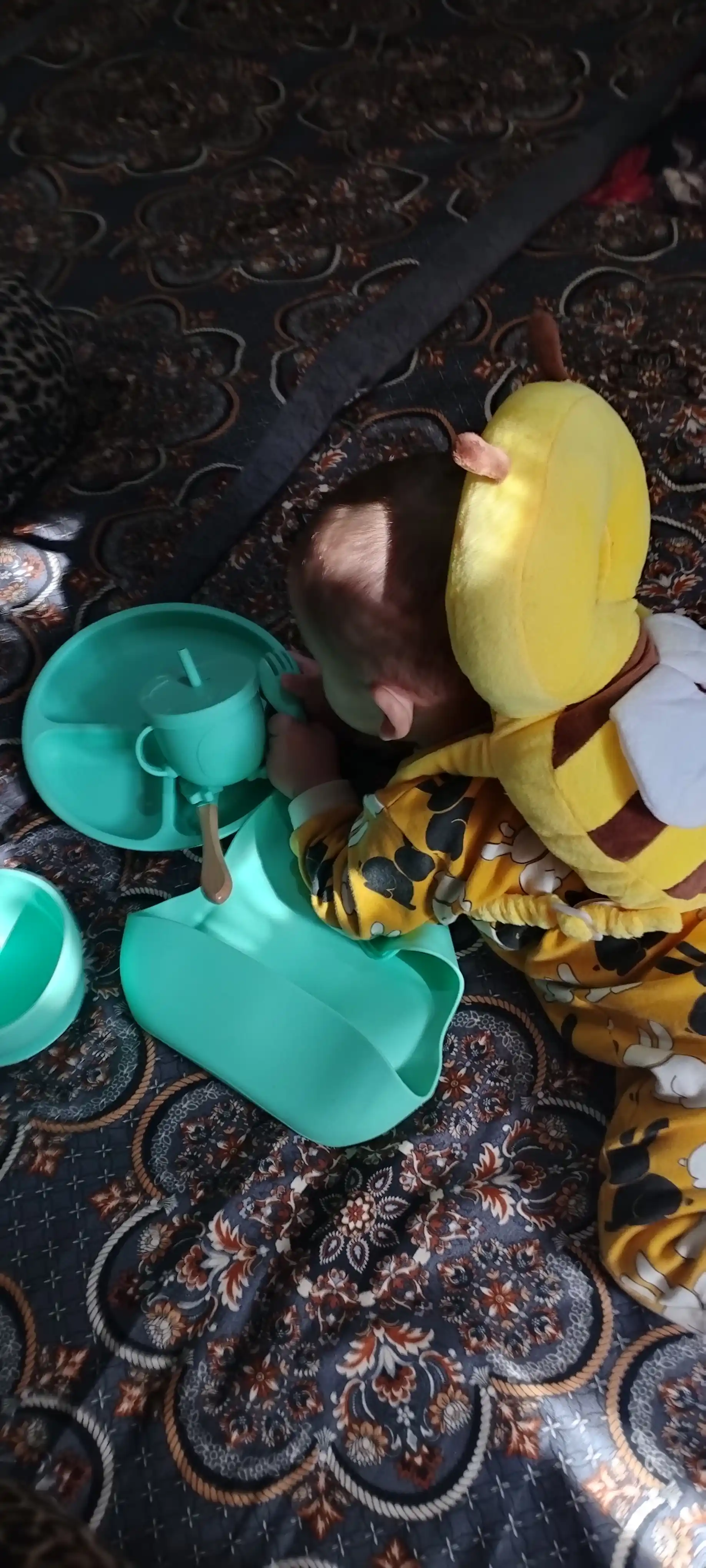 Silikon idish to'plami, вolalar uchun silikonli oziqlantirish idishlari, 6 anjom