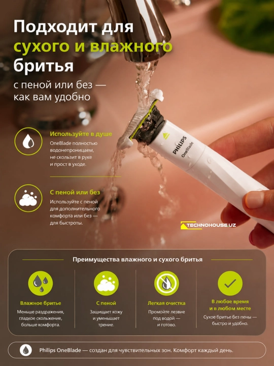 OneBlade Philips QP1924/22 terini bezovta qilmasdan