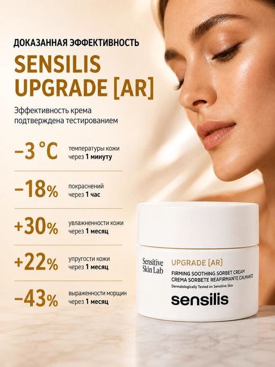 Sensilis Upgrade AR + Eyes qarishga qarshi yuz va ko‘z kremlari to‘plami, 50 ml + 15 ml