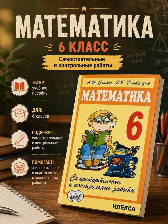 Математика 6-синф, мустақил ва назорат ишлари, А. П. Ершова - 