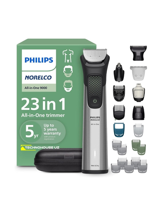 Norelco Philips mg9575/499000 23-в-1 триммер для лица, волос и тела, стальной корпус - 