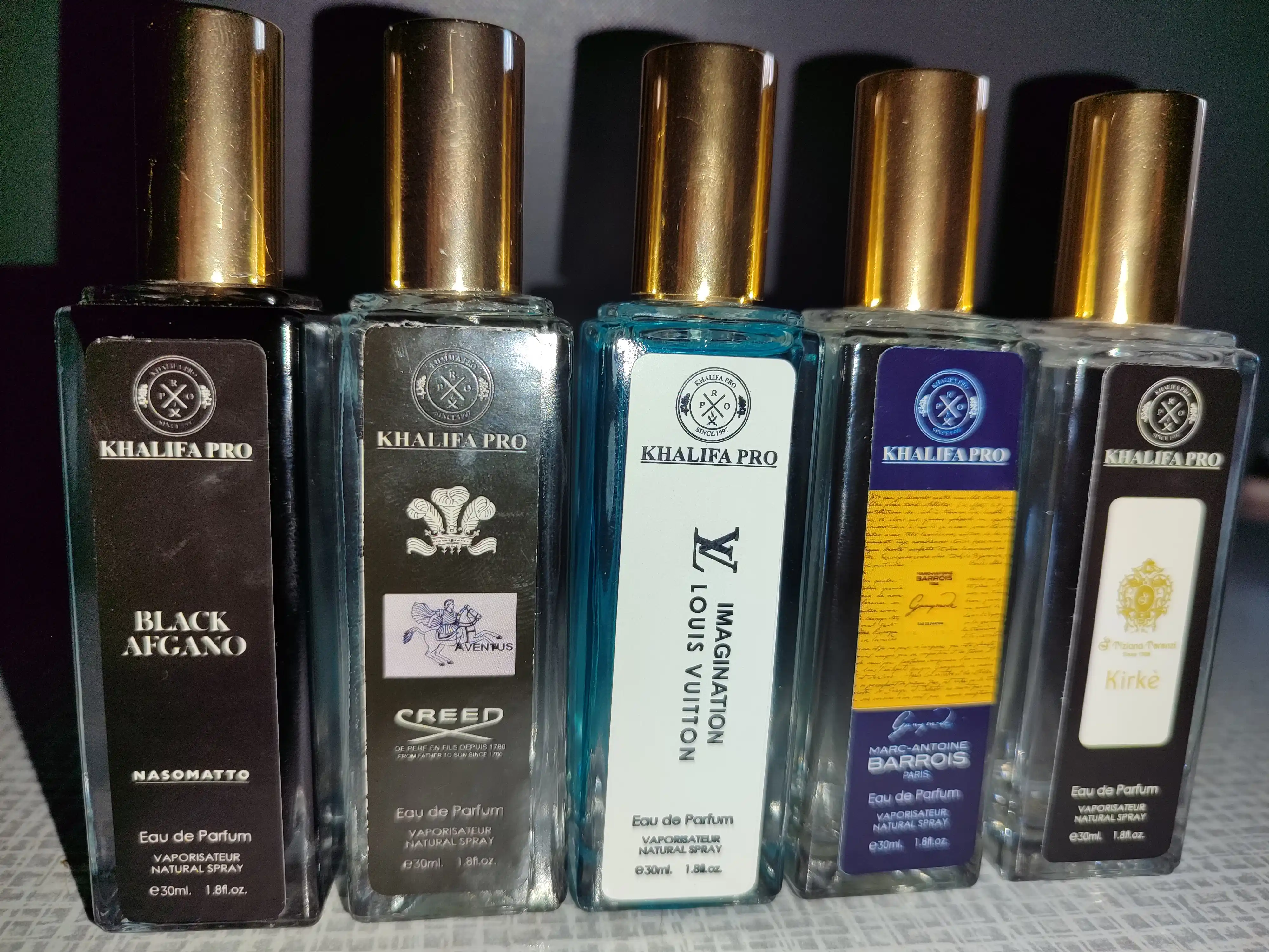 Erkaklar uchun sovg'a: atirlar to'plami 5 tasi 1 da — Ganymede, Black Afgano, Creed, 10 ml