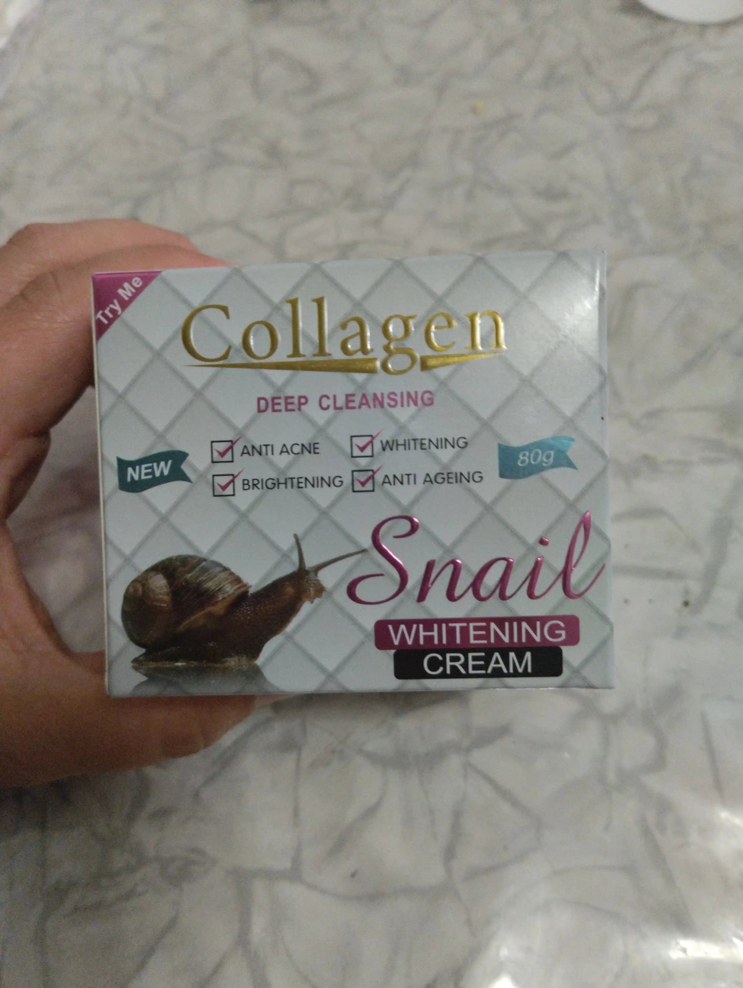 Oziqlantiruvchi, namlantiruvchi yuz uchun krem, shilliqurt ekstrakti Collagen, 80 gr