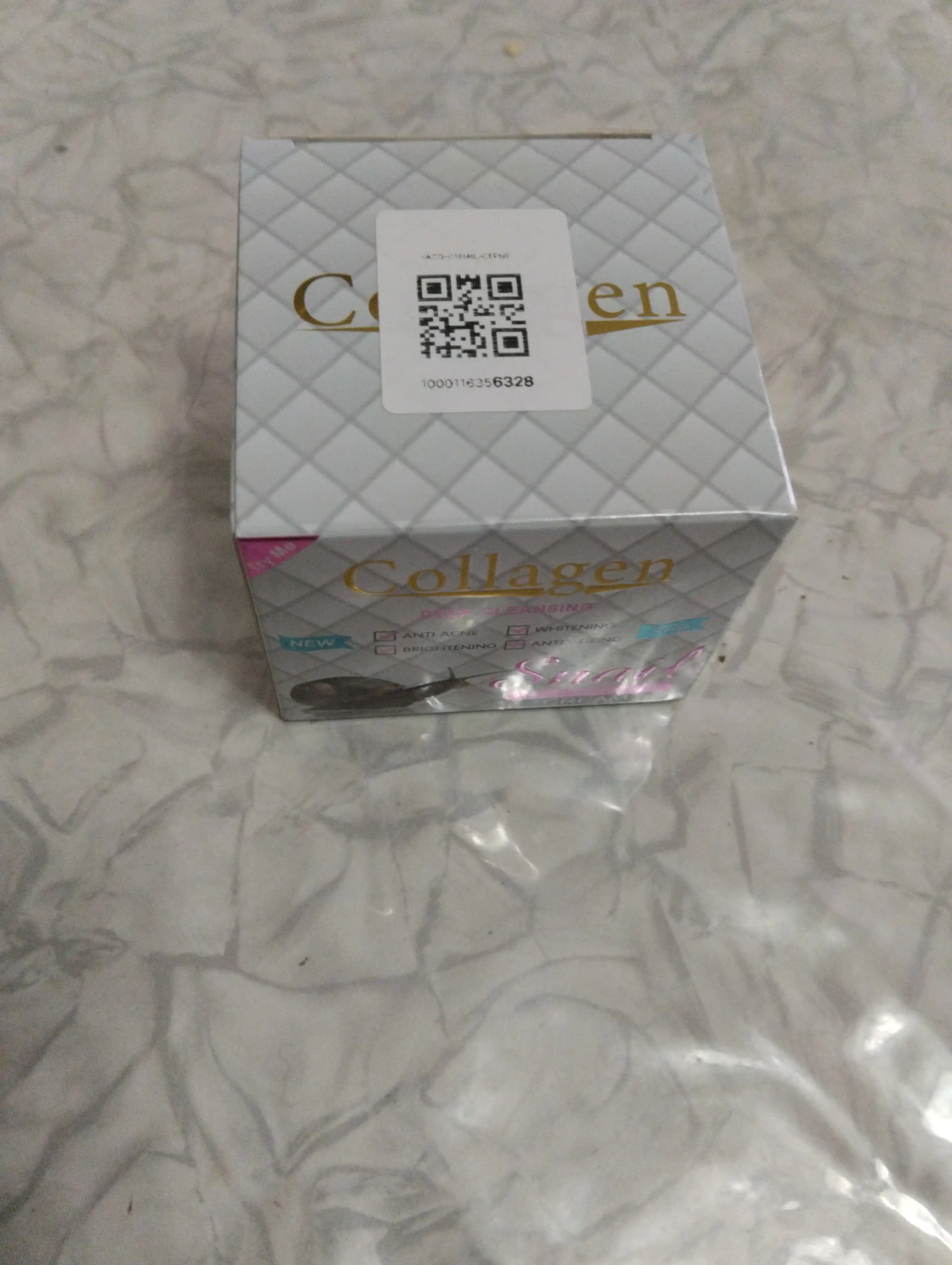 Oziqlantiruvchi, namlantiruvchi yuz uchun krem, shilliqurt ekstrakti Collagen, 80 gr