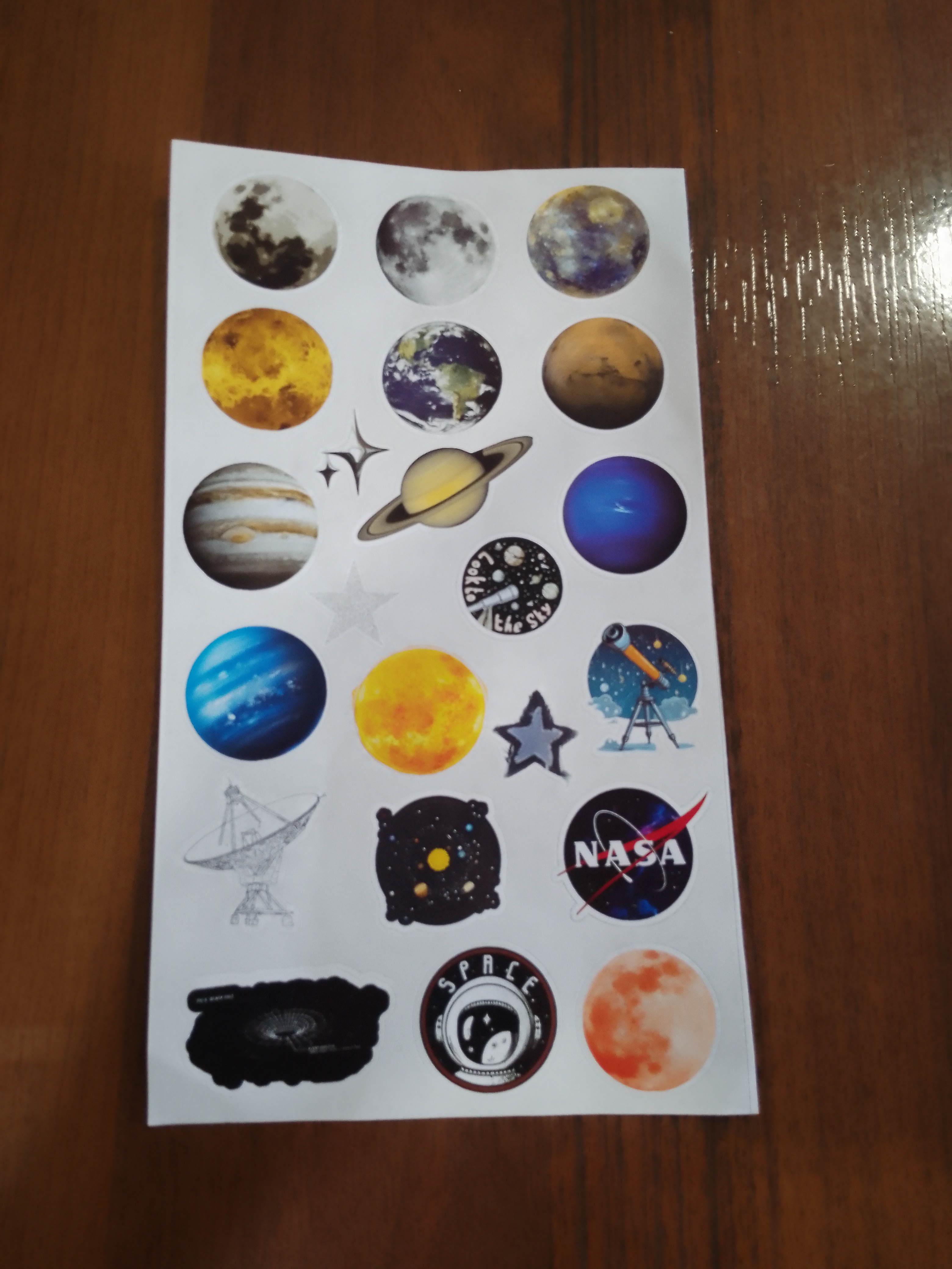 Stiker nakleyka kosmos NASA