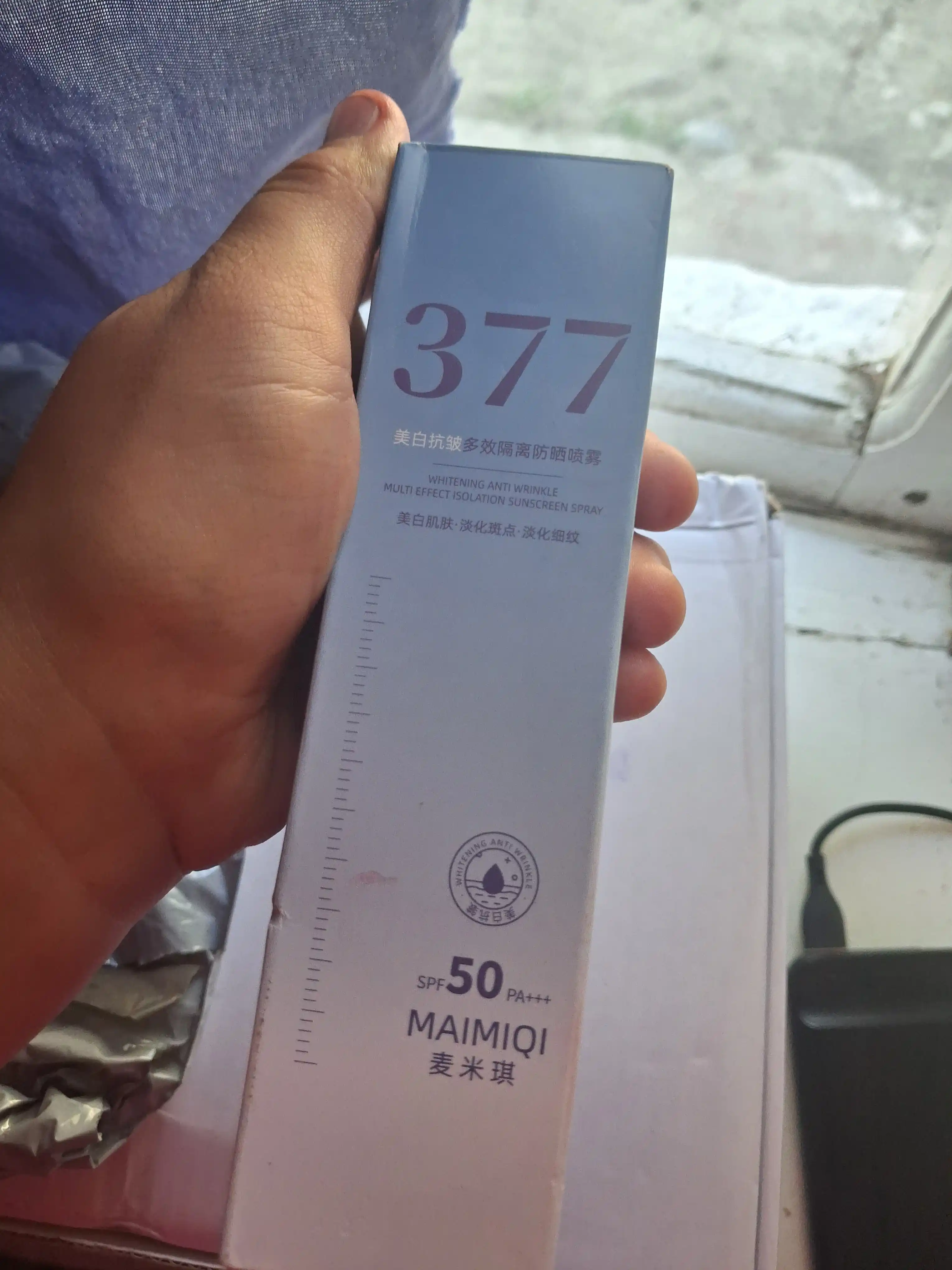 Quyoshdan himoya qiluvchi SPF 50 PA+++ sprey UVA UVB himoya yengil tekstura 377 Spray