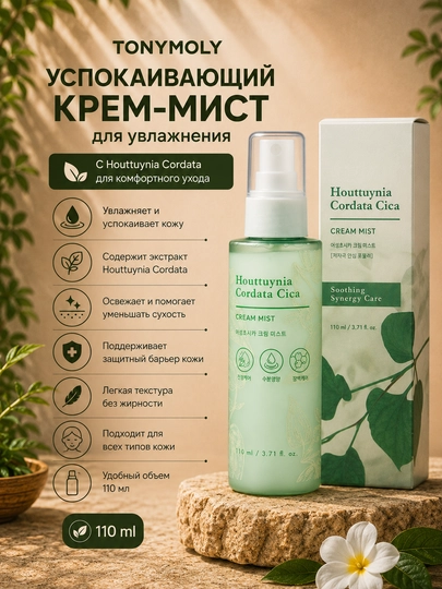 Успокаивающий крем-мист для увлажнения - 
