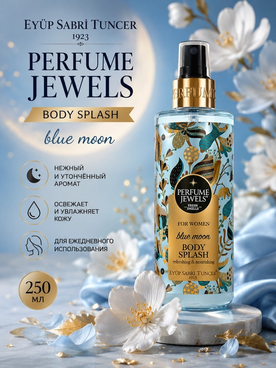 Парфюмированный спрей для тела Eyüp Sabri Tuncer Perfume Jewels Blue Moon, 250 мл - 