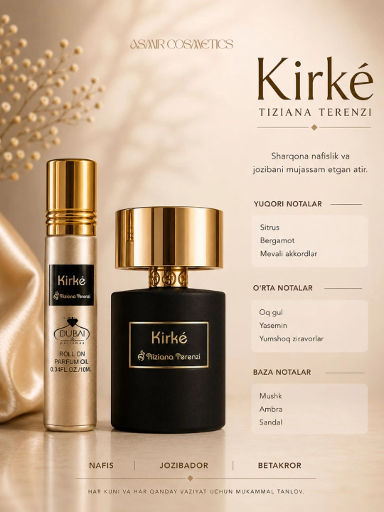 Kirke - erkaklar uchun attorlik moyi, xarizmatik ifor, sovg‘a, 10 ml - 