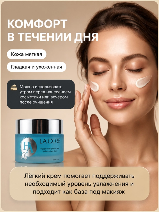 Увлажняющий и питательный крем для лица Lacore