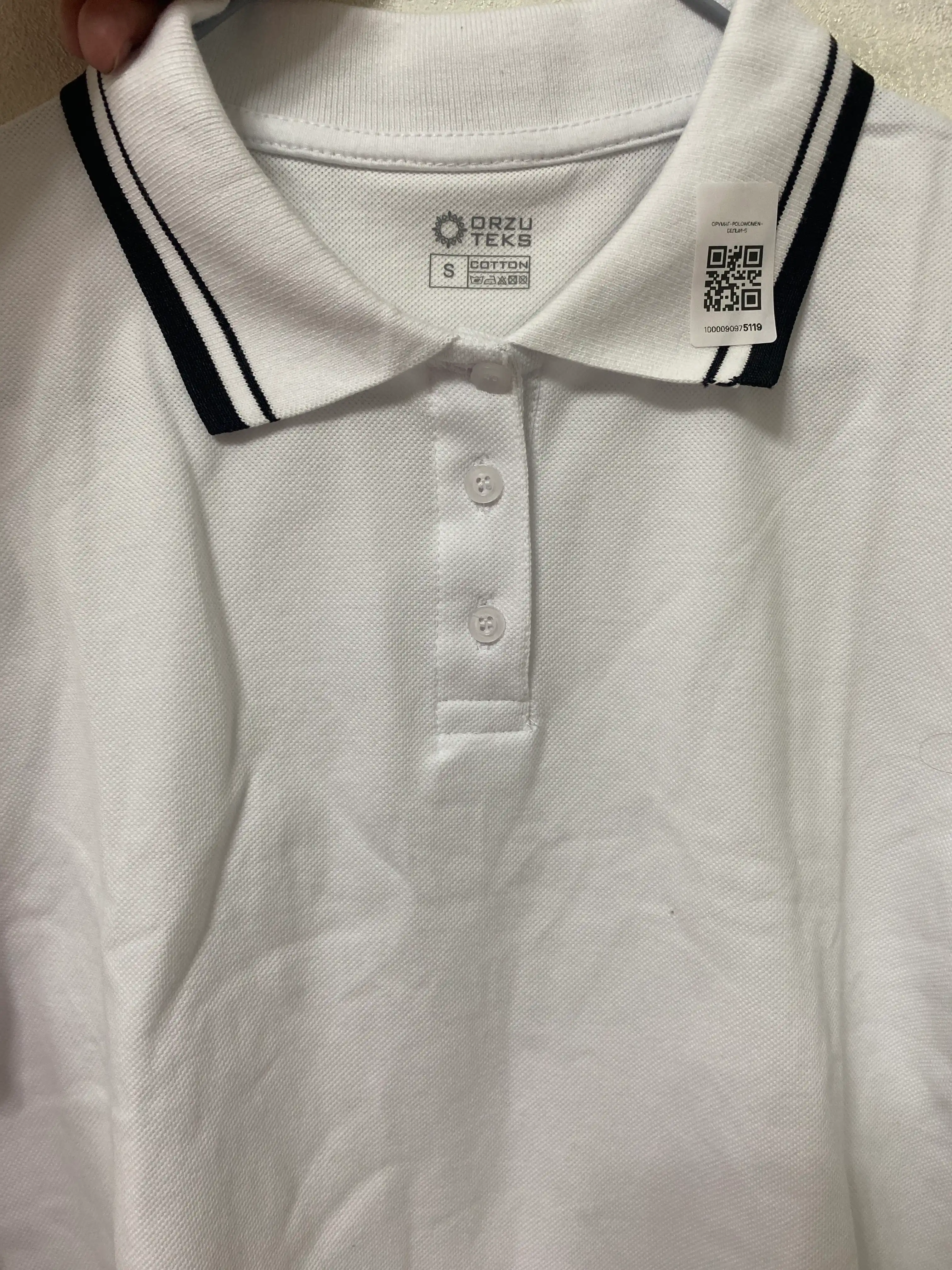 Ayollar uchun polo futbolkasi, Finka, 100% paxta, asosiy, ORZU-TEKS