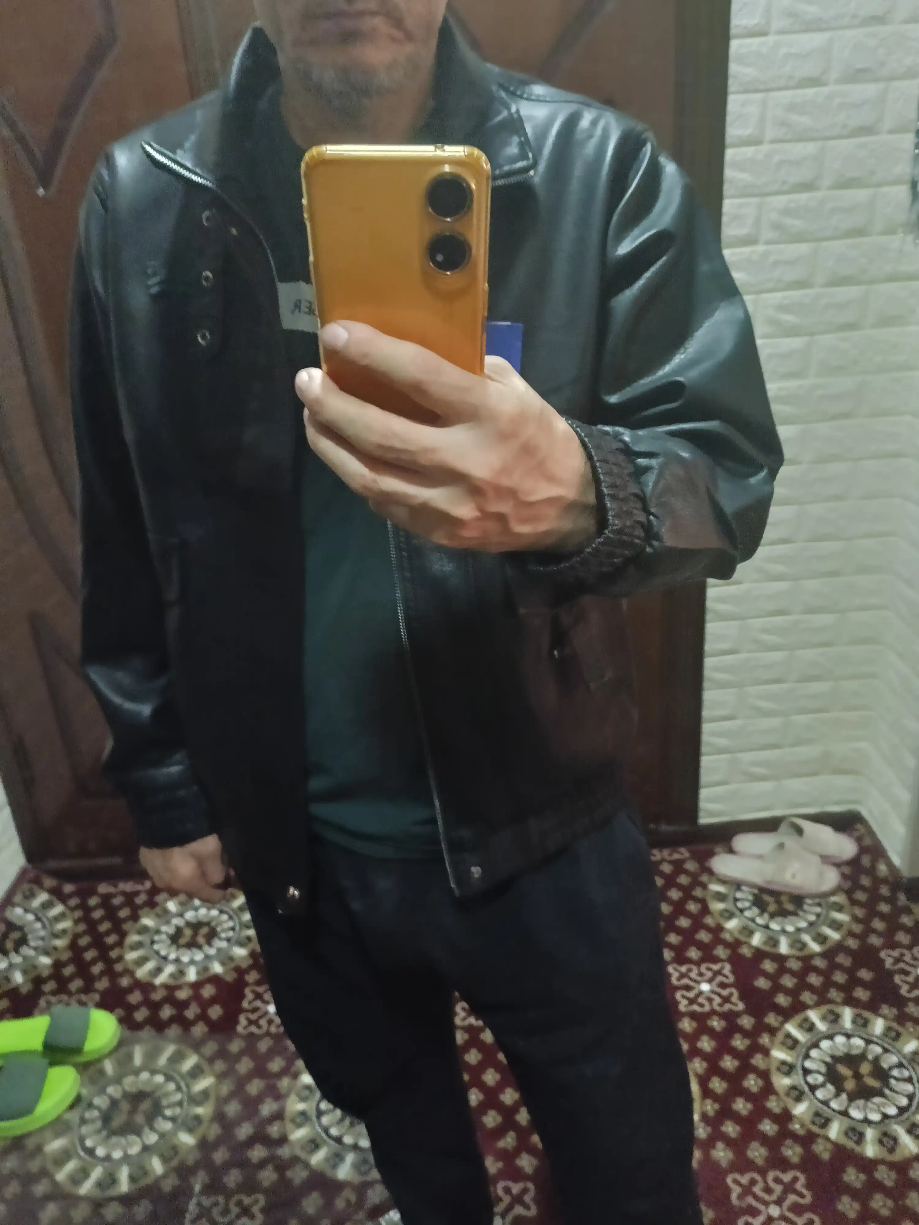 Erkaklar charm kurtkasi, eko charm, kuz-bahor, Xitoy