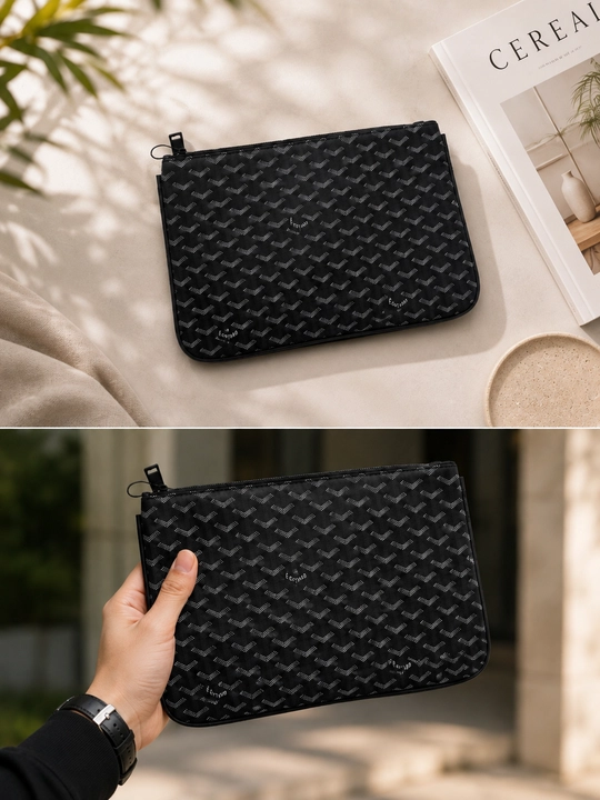 Мужская сумка Goyard, барсетка из эко-кожи, барсетка для мужчин, клатч, дипломат