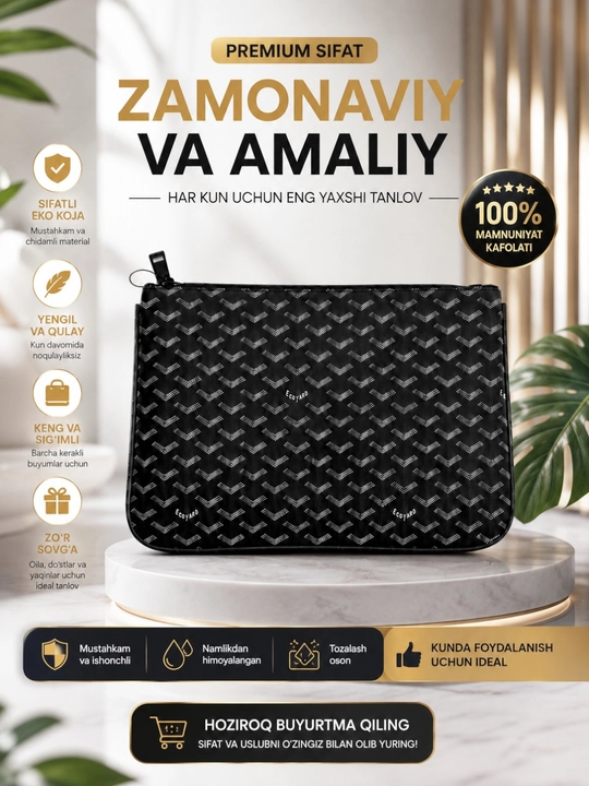 Мужская сумка Goyard, барсетка из эко-кожи, барсетка для мужчин, клатч, дипломат