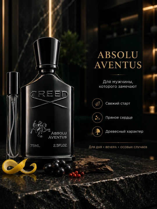 Atir Creed Aventus Absolu erkaklar uchun, probnik atirlar