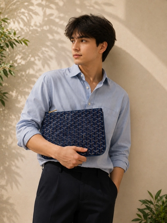 Мужская сумка Goyard, барсетка из эко-кожи, барсетка для мужчин, клатч, дипломат