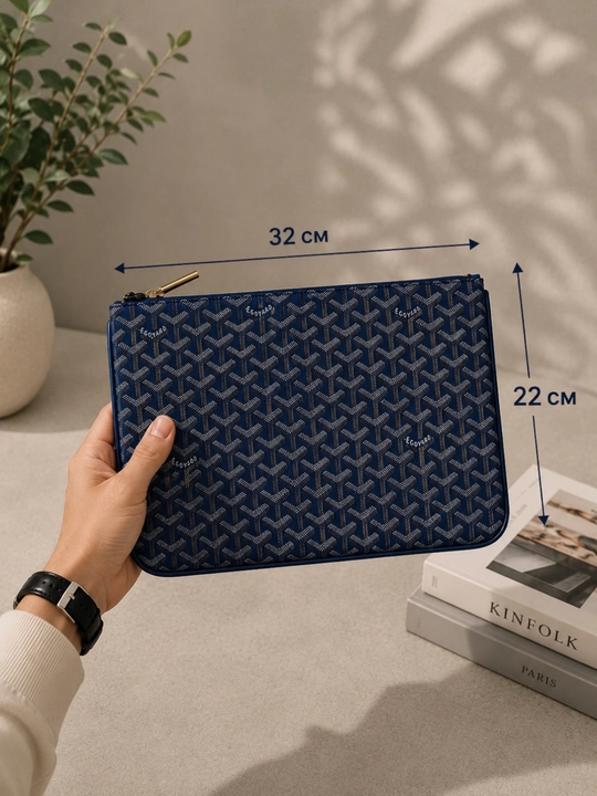 Мужская сумка Goyard, барсетка из эко-кожи, барсетка для мужчин, клатч, дипломат
