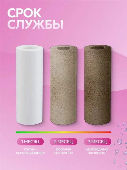 Dush va vanna filtri, suvni xlor va zangdan tozalash
