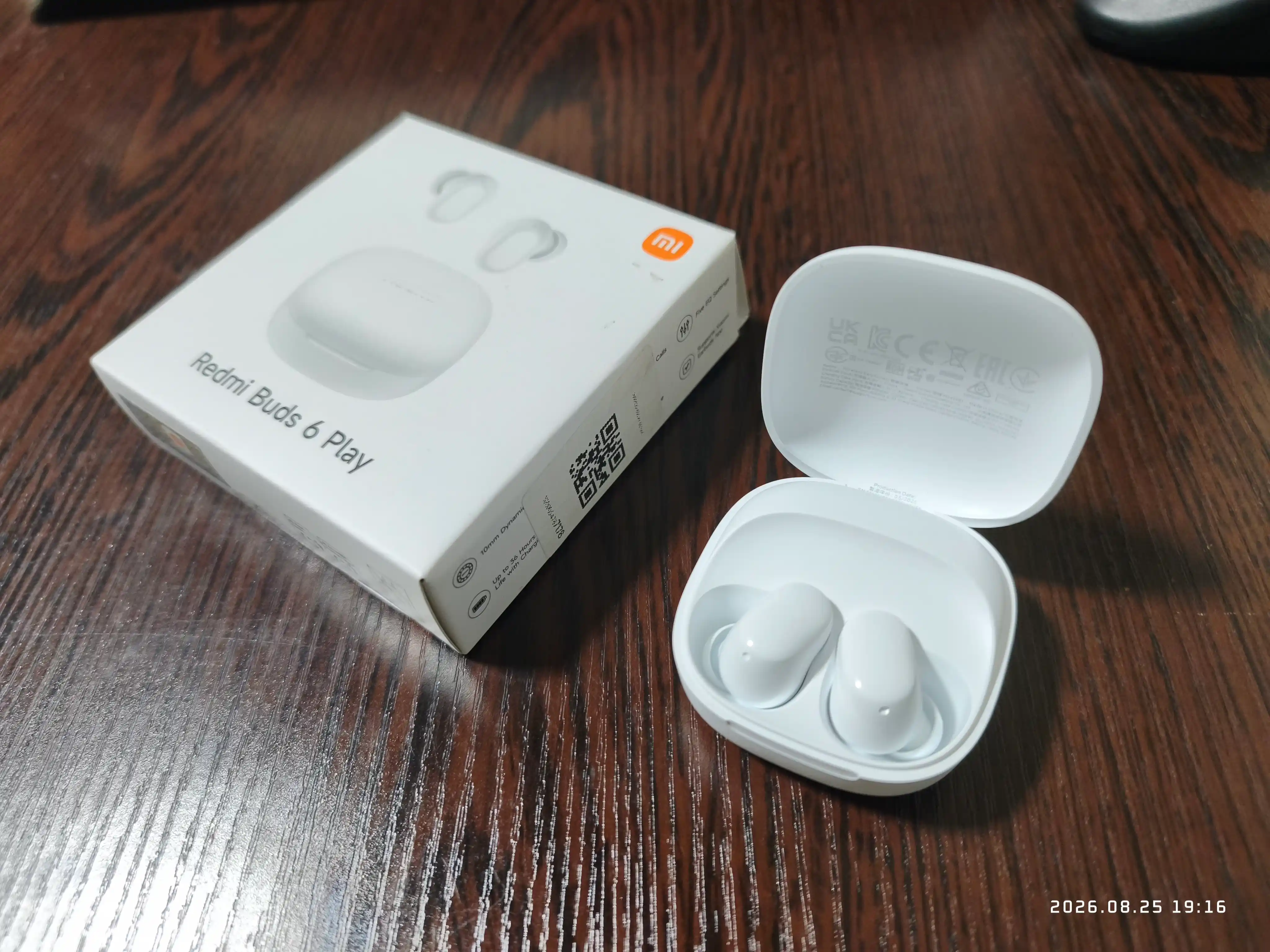 Redmi Buds 6 Play simsiz quloqchinlari, iPhone va Android uchun, suv o‘tkazmaydigan IPX4