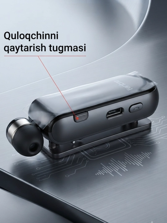 Earldom simsiz Bluetooth garniturasi, mikrofonli, qora