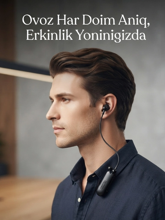 Earldom simsiz Bluetooth garniturasi, mikrofonli, qora