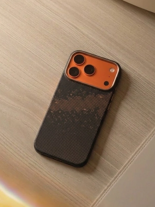 IPhone 17 va 18 Pro / Pro Max uchun Ultra Slim Carbon Style Case - o‘ta yupqa g‘ilof
