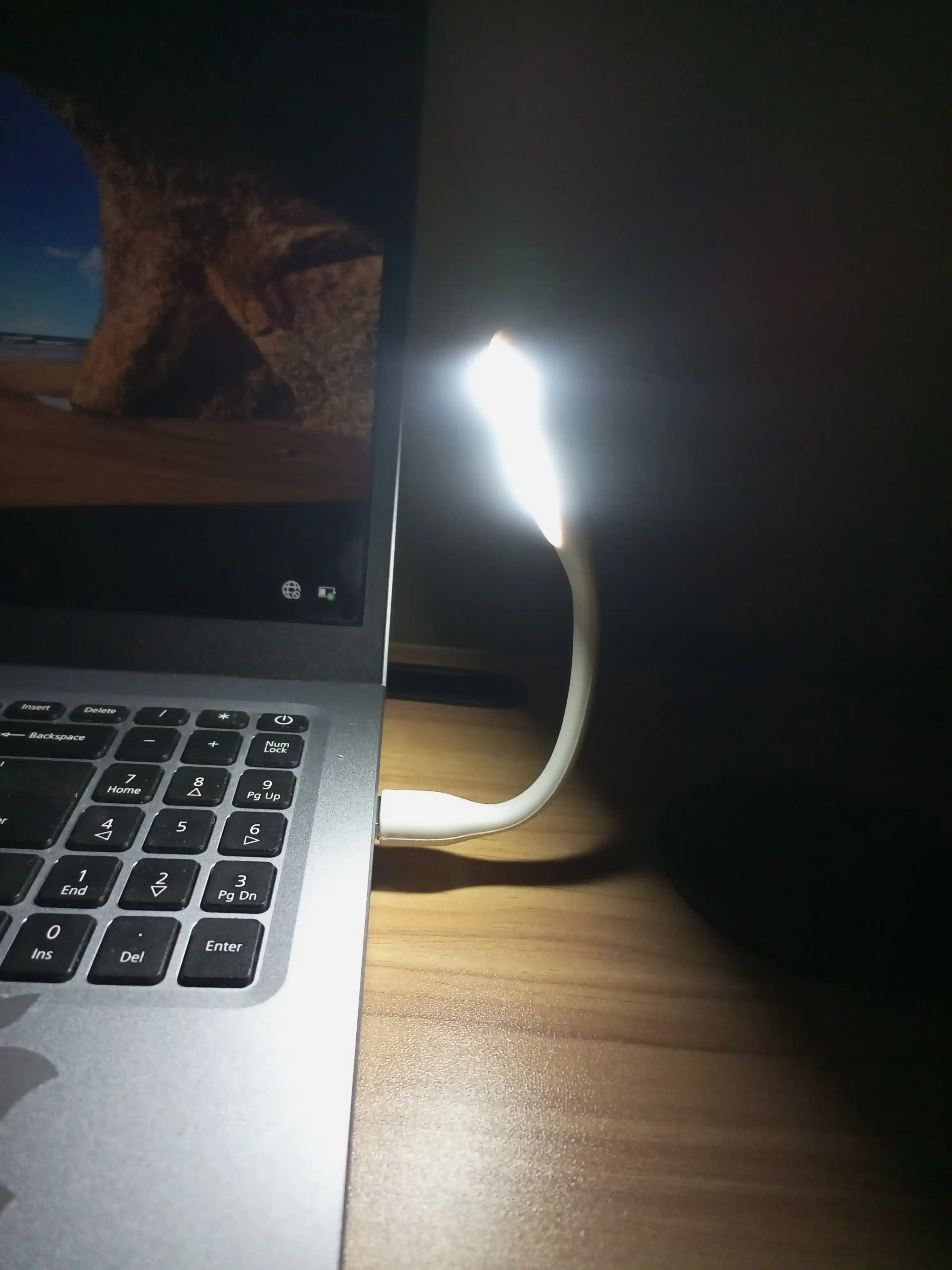 LED yoritgich, USB, noutbuk yoritgichi moslashuvchan, 5 Vt, 6 diodlar