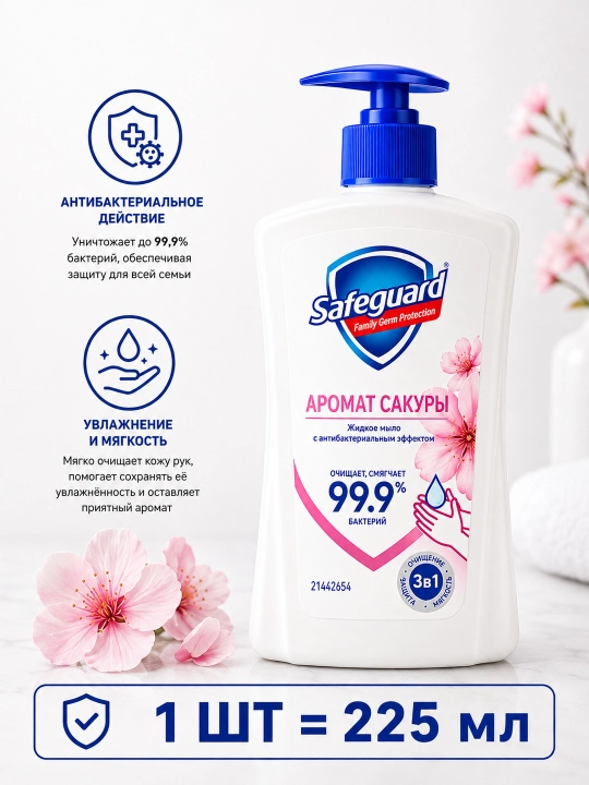 Safeguard suyuq sovuni, 225 ml - 