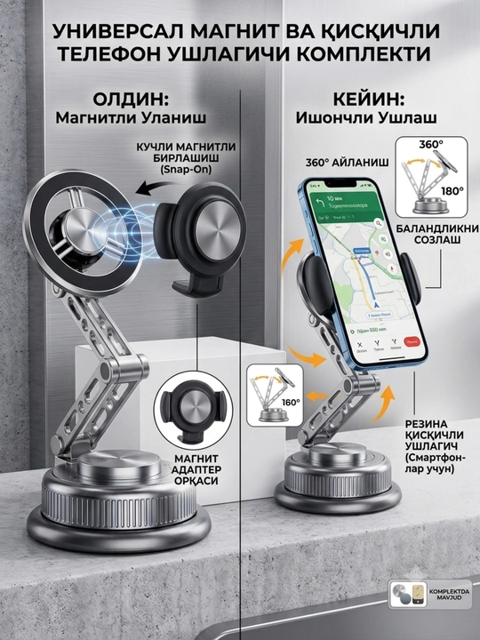 Универсальных и современных автомобильных держателей для телефона - 