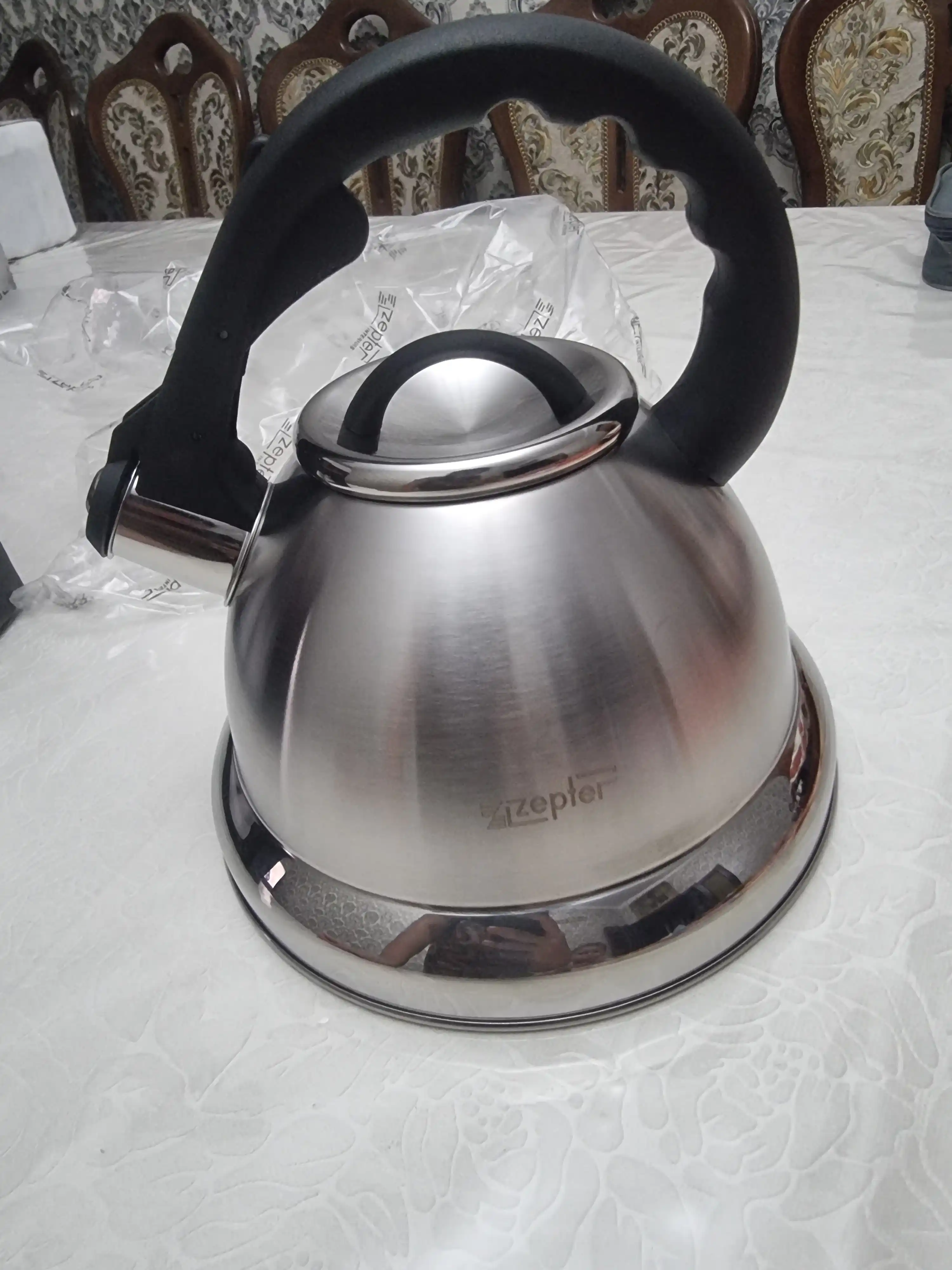 Чайник со свистком для плиты, металлический чайник, 3 л