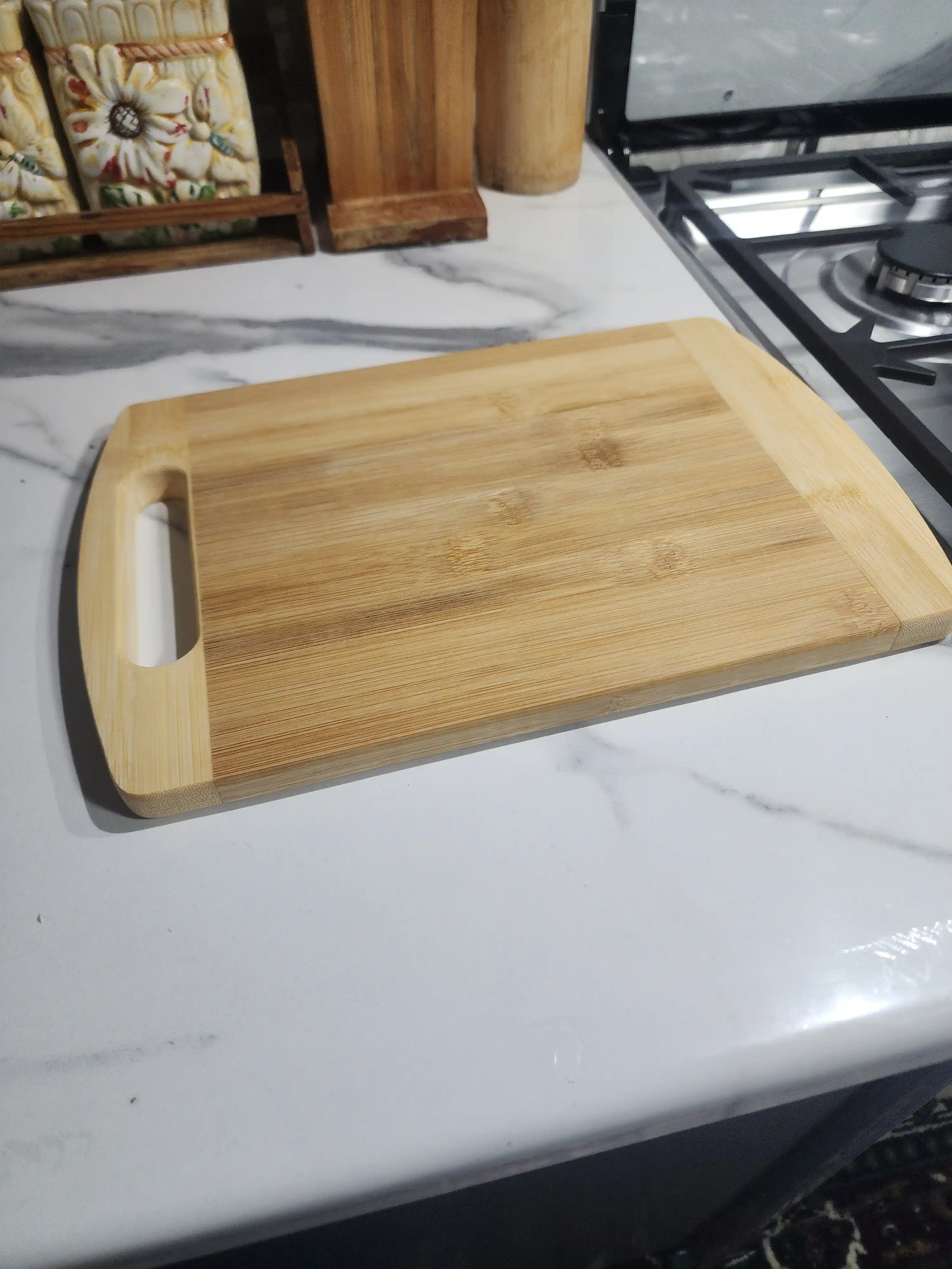 Разделочная доска из бамбука с ручкой, кухонная доска для нарезки овощей, мяса и фруктов