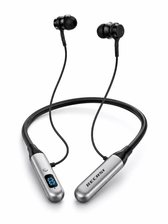 Sport uchun Bluetooth 5.3 bo‘yinbog‘li simli quloqchin, TF karta, 200 soat