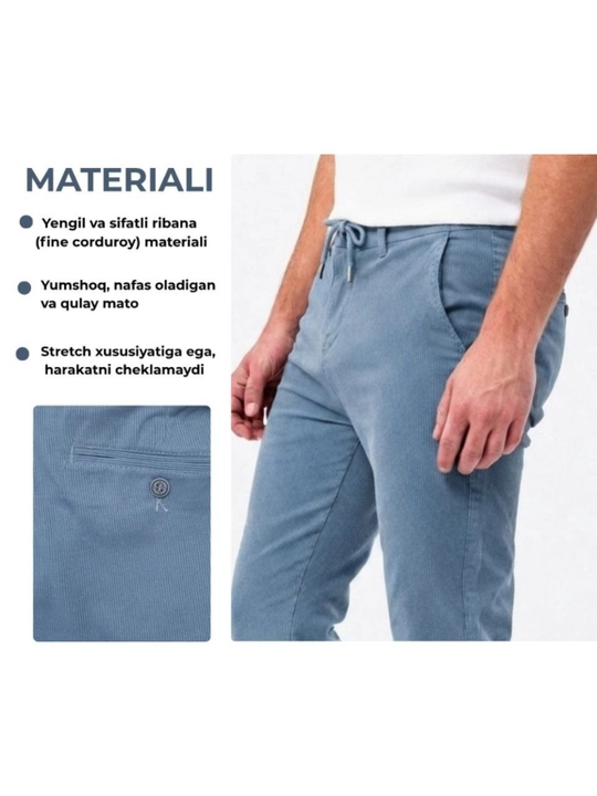 Мужские брюки Polo Classic из мягкого материала, классические брюки